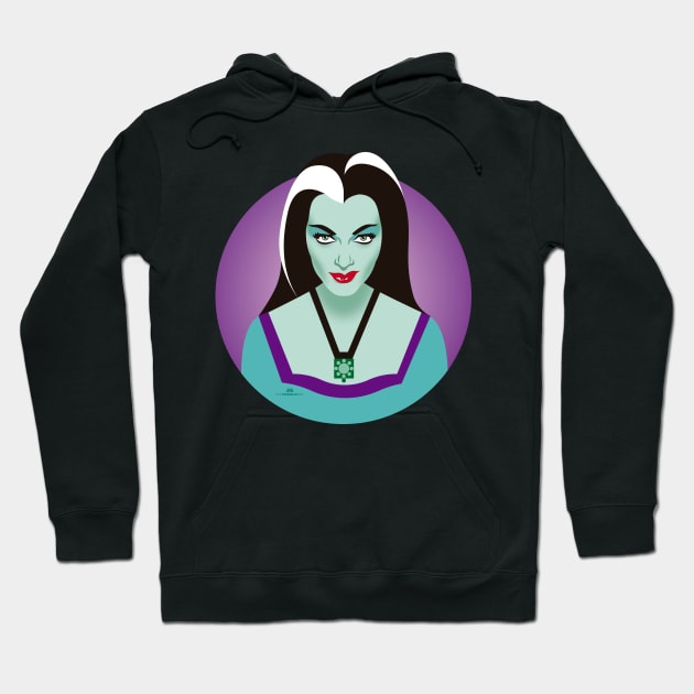 Lily Munster Hoodie by AlejandroMogolloArt